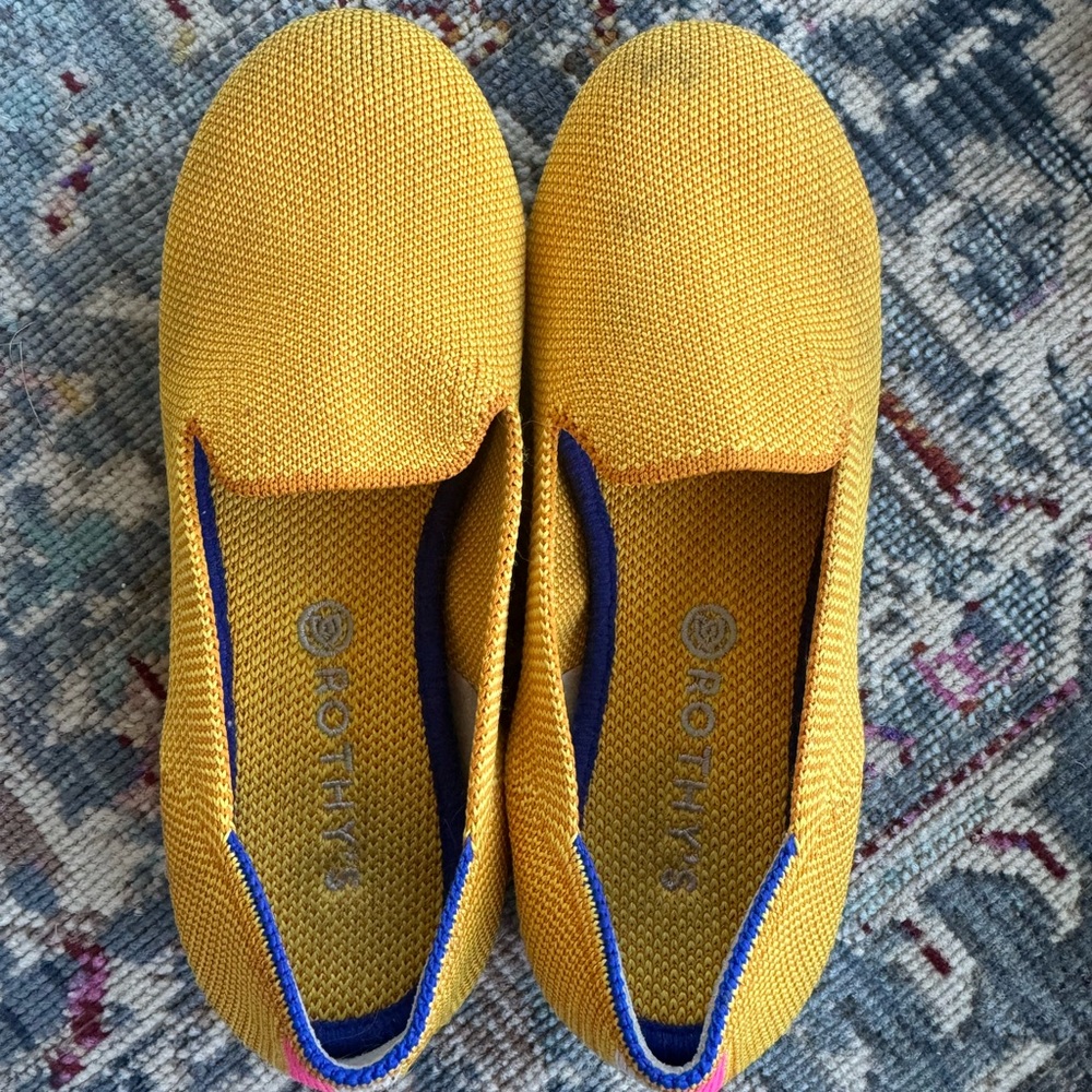 Rothy's Yellow Slippers Vibrant Slip-On Comfort